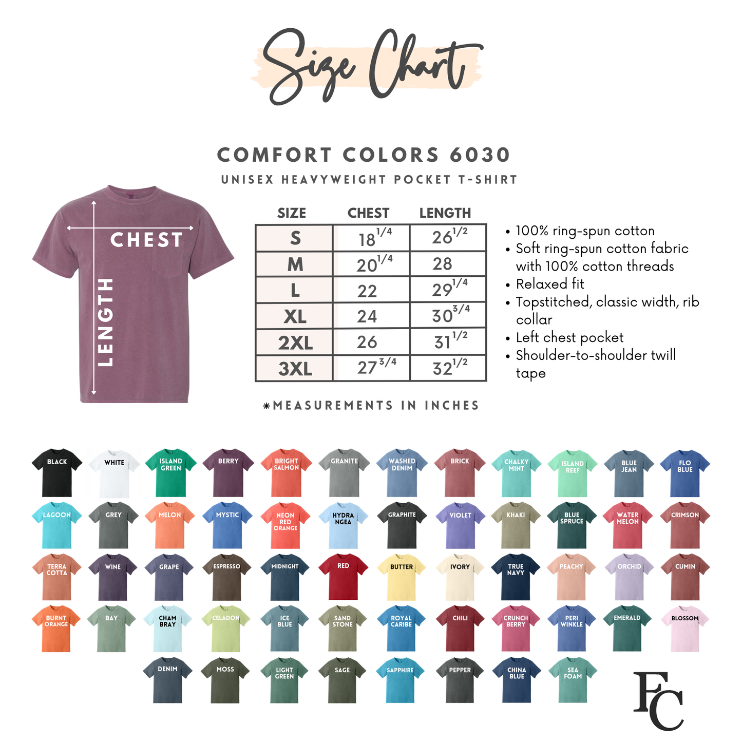 Embroidered BOO Comfort Colors Pocket Tee