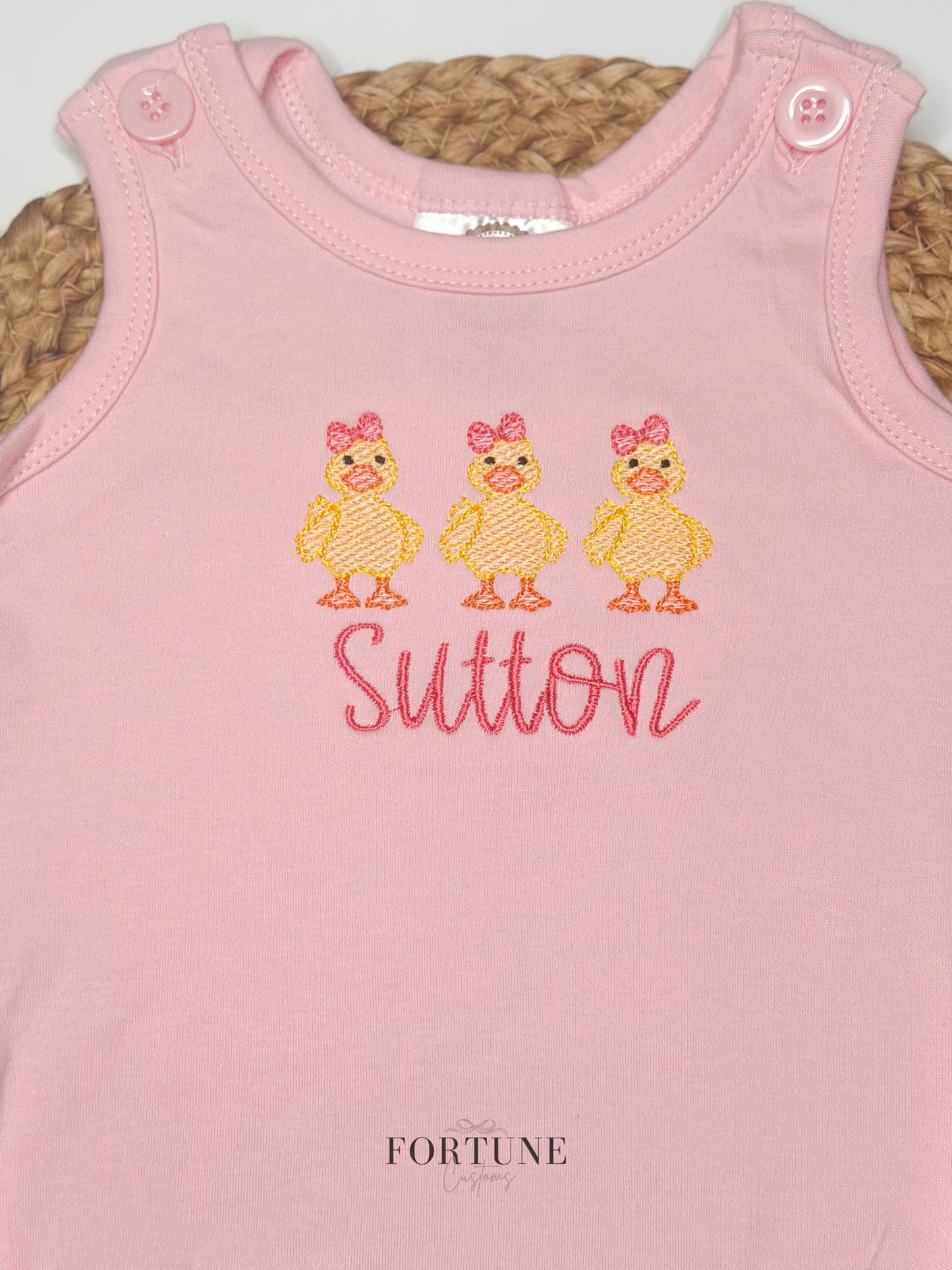 Triple Duck embroidered sleeveless bubble