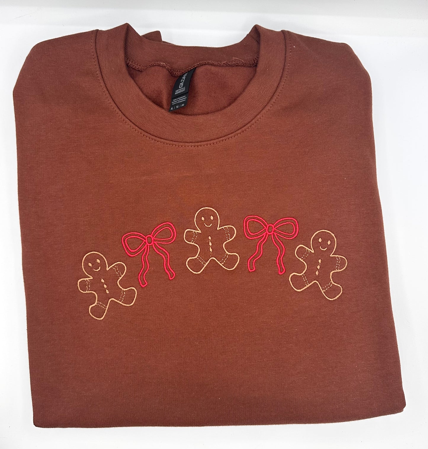 Gingerbread Embroidered Crewneck