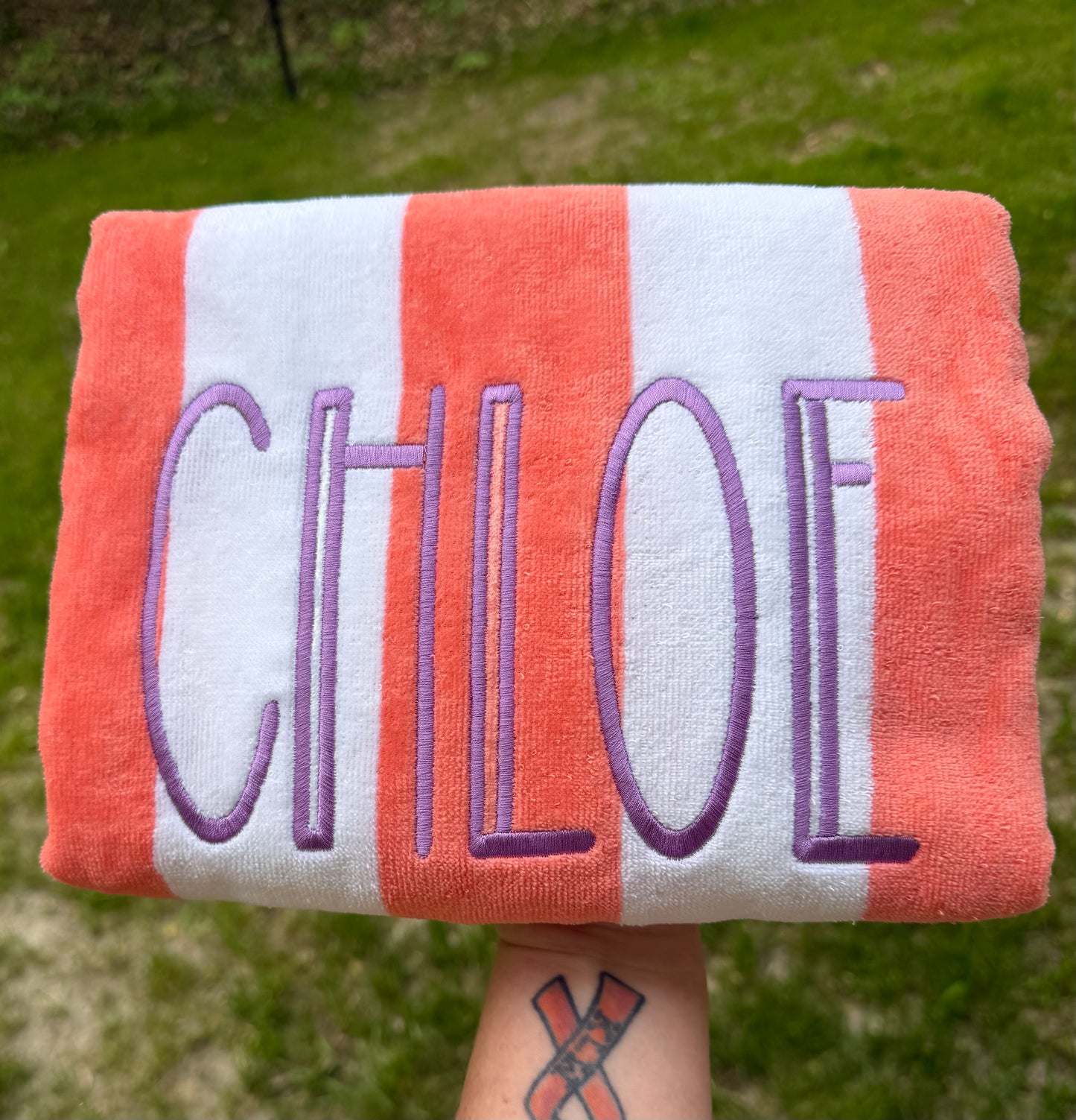 Personalized Embroidered Beach Towel