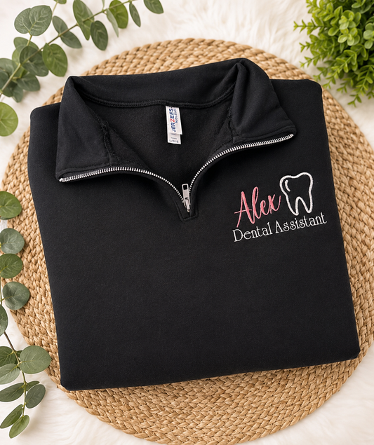 Dental Assistant Embroidered Quarter Zip