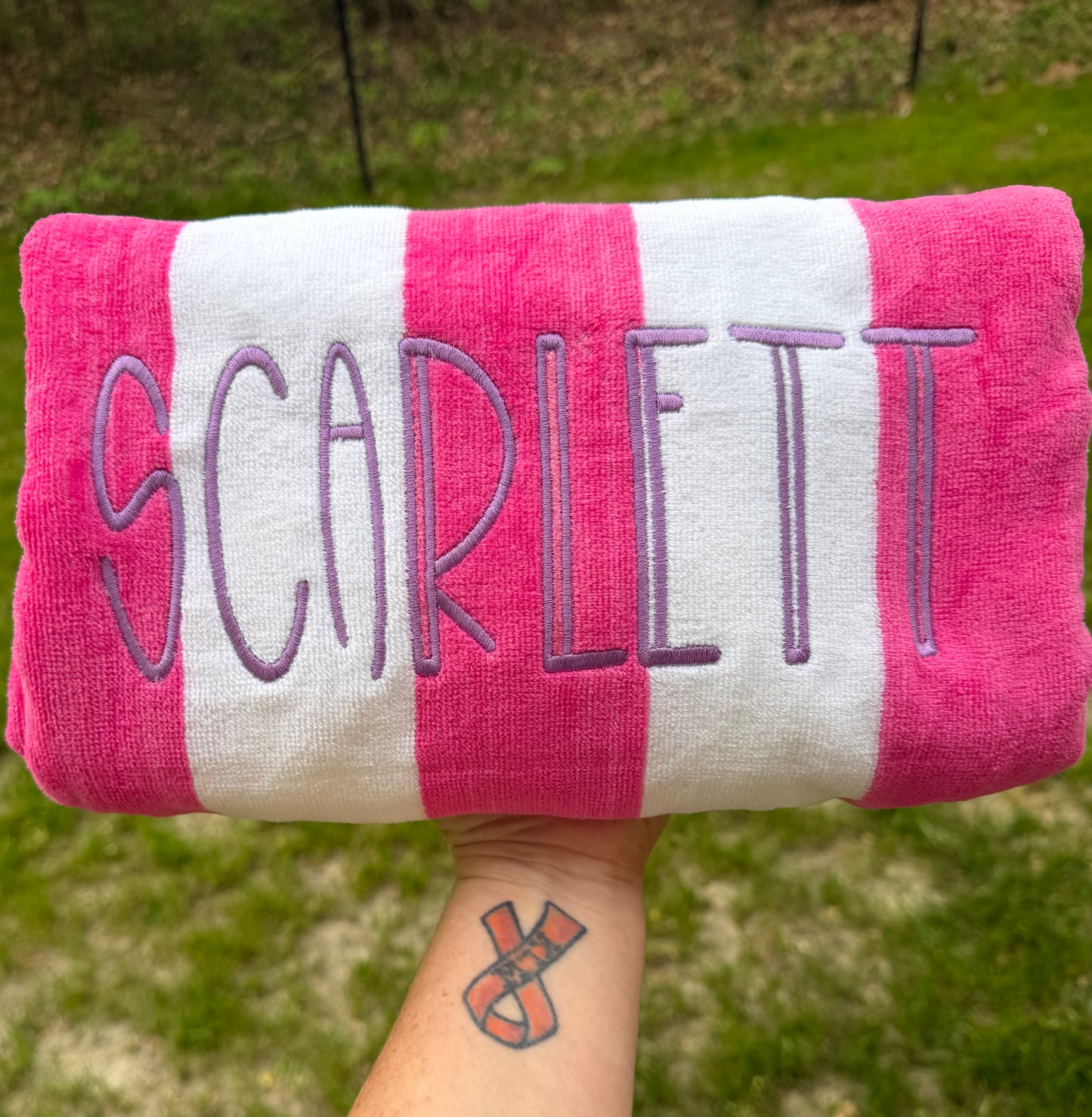 Personalized Embroidered Beach Towel
