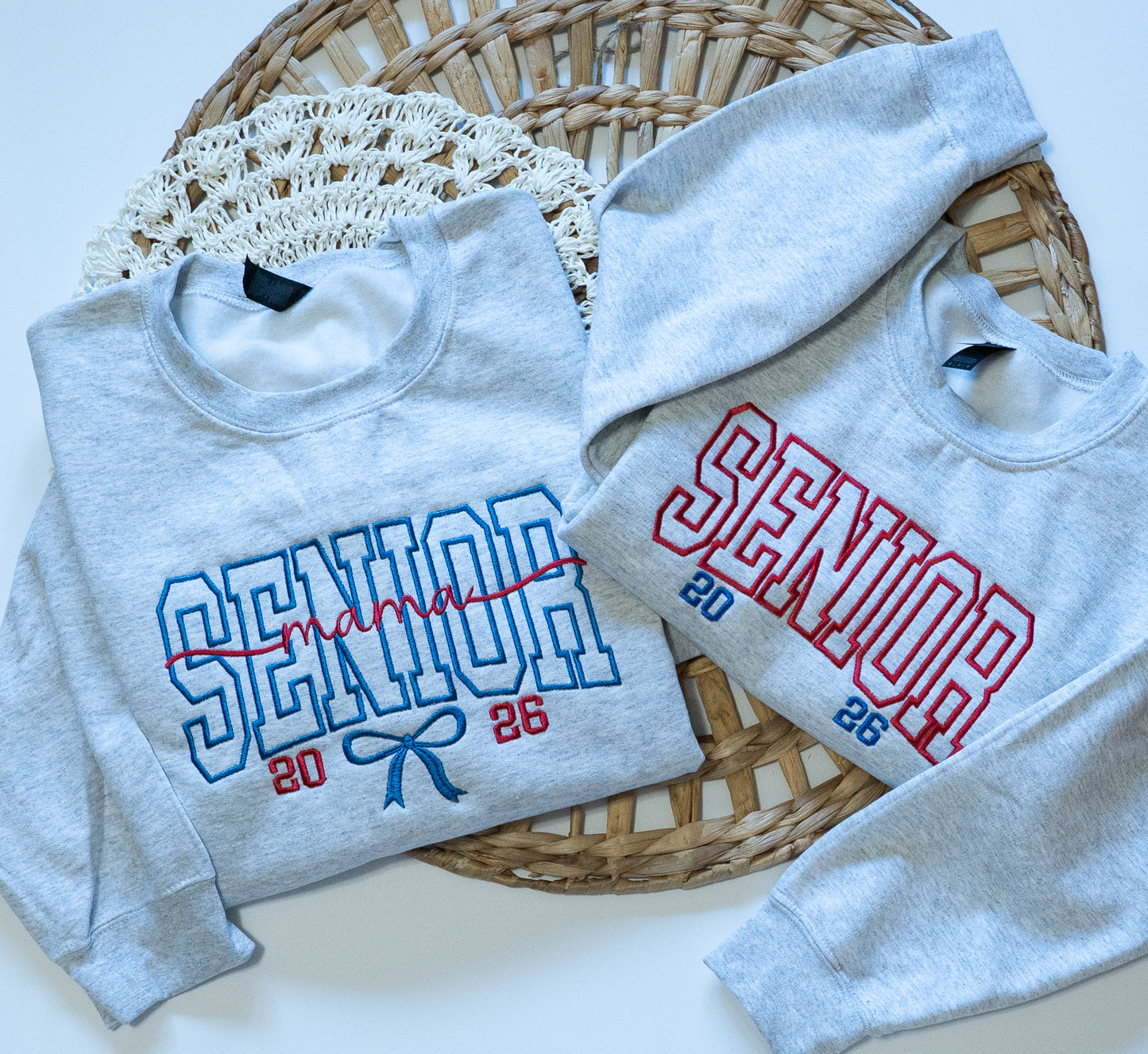 Embroidered Senior Mama Crewneck