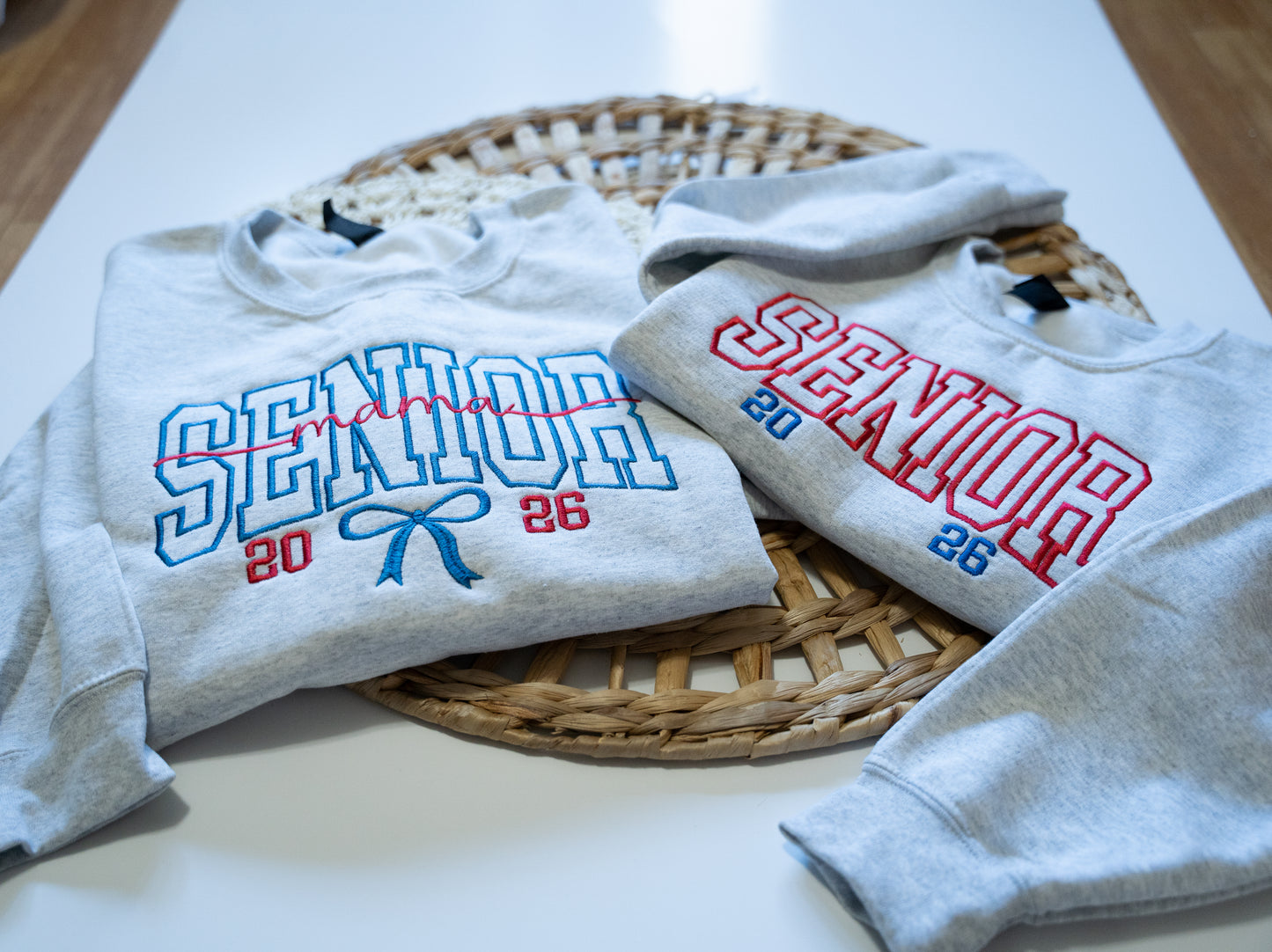 Embroidered Senior Mama Crewneck