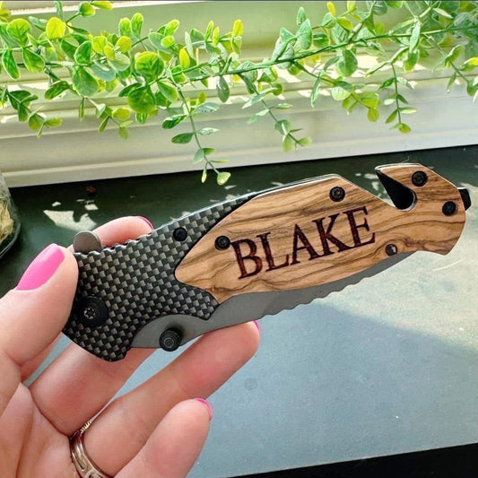 Engraved knives