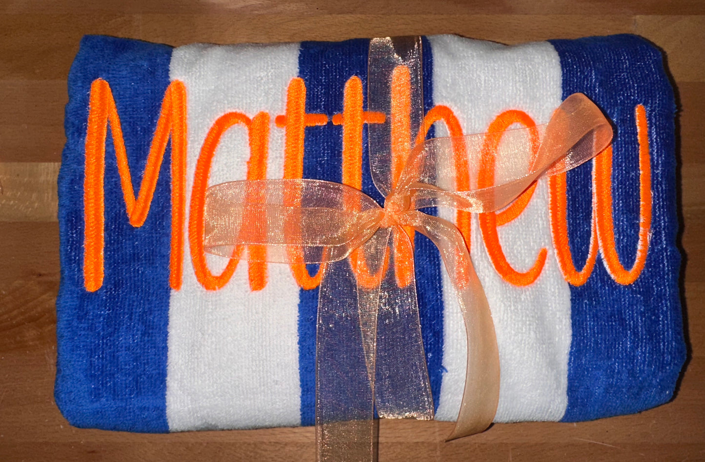 Personalized Embroidered Beach Towel