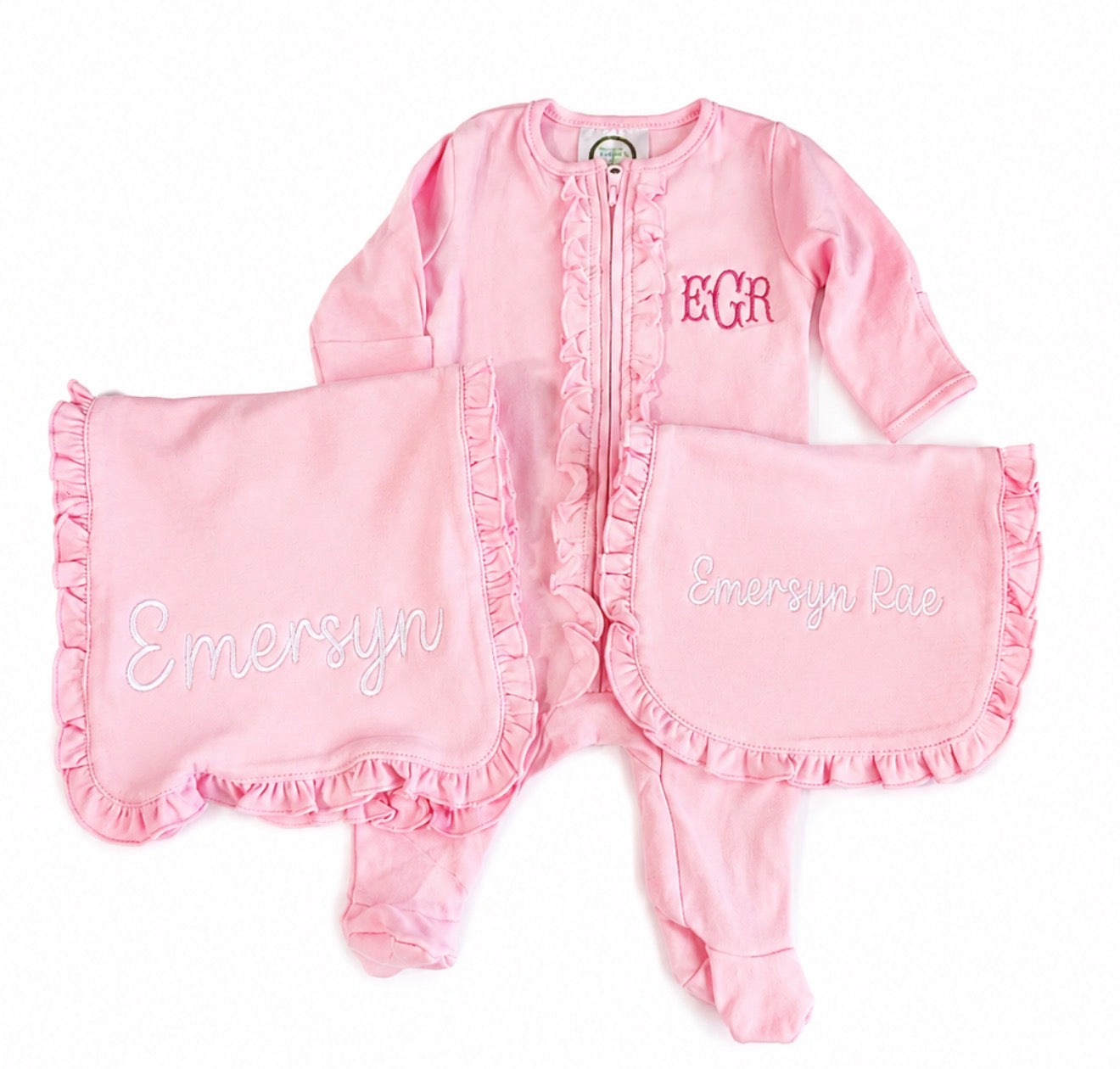 Babygirl embroidered baby bundle