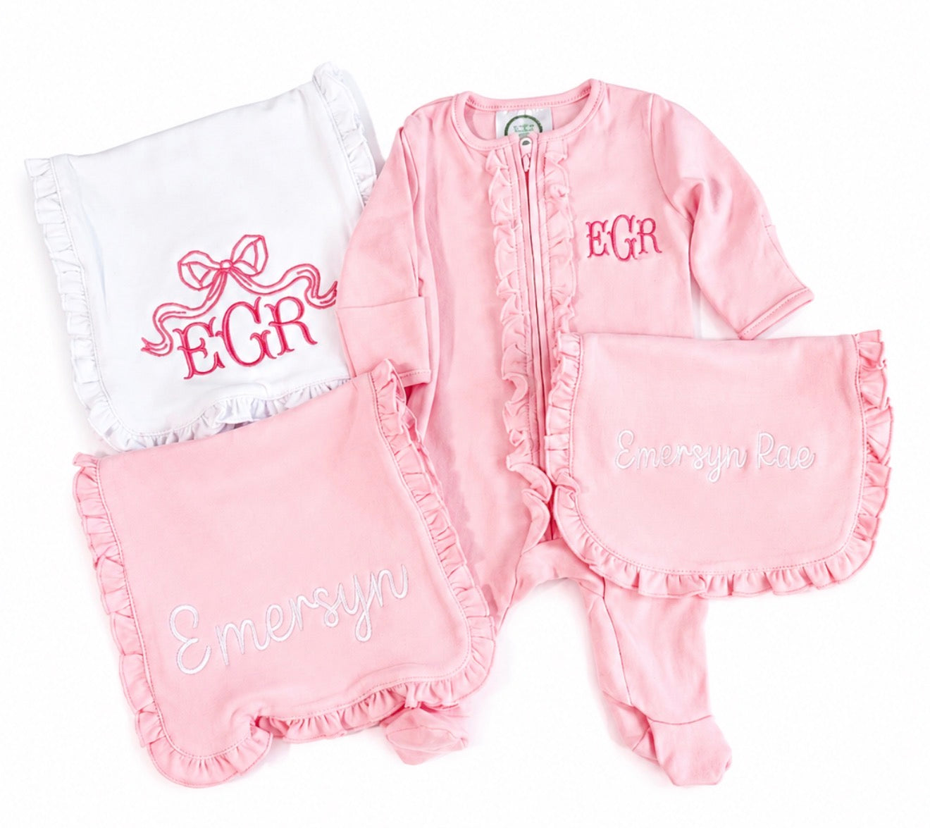 Babygirl embroidered baby bundle