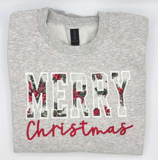 Embroidered Holiday Crewneck
