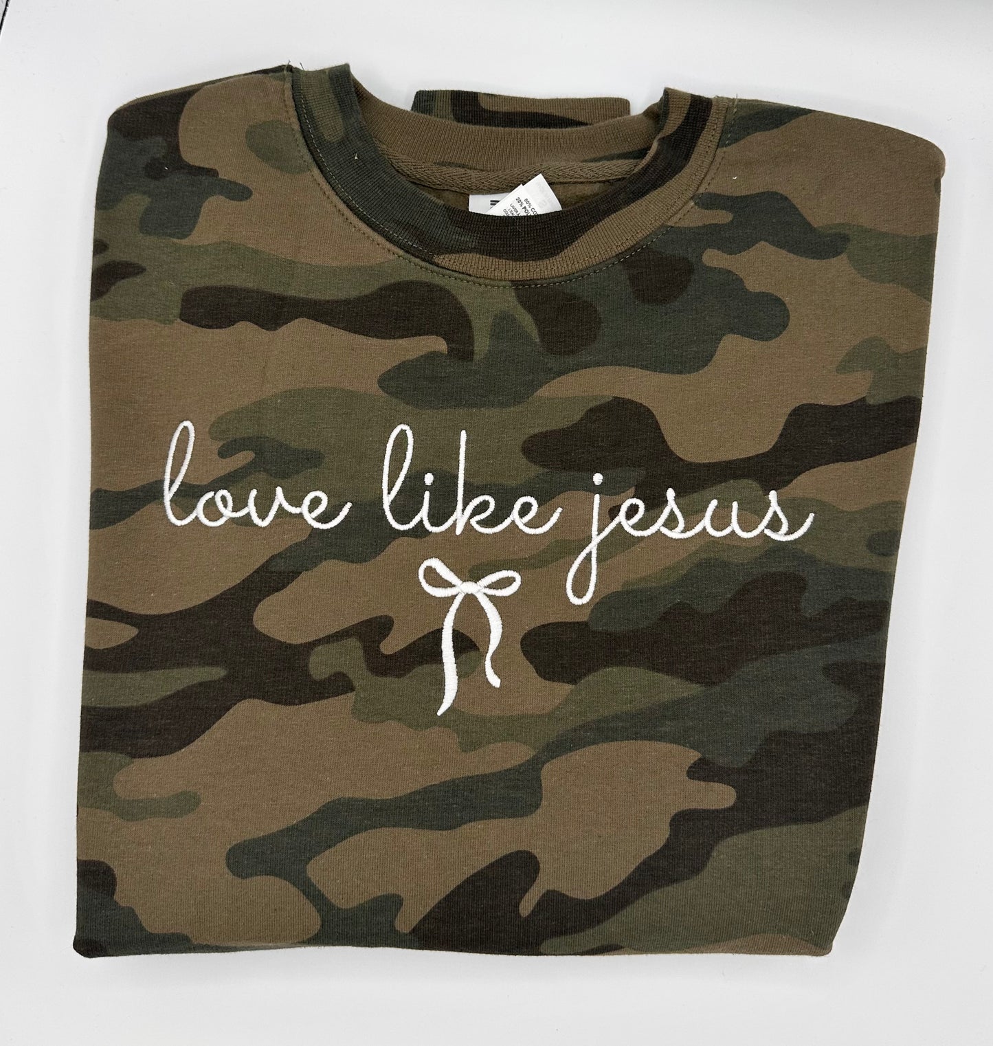 Love Like Jesus Camo Crewneck