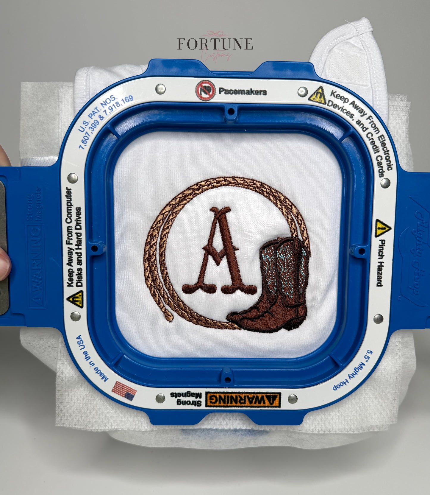 Personalized Western themed Heirloom Blanket and bib bundle