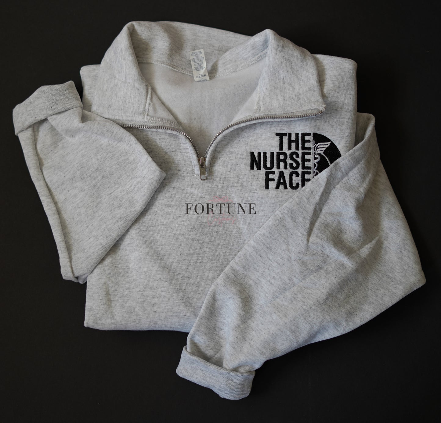 Embroidered "The Nurse Face" Quarter Zip